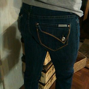 Chikny sparkle button skinny jeans